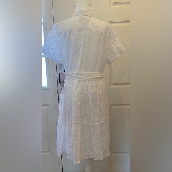 Rachel Parcell Tiered Eyelet Shirtdress, XL - Picture 2 of 8
